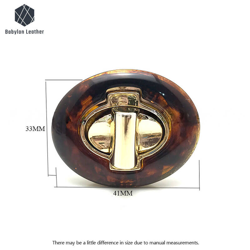 Oval Resin Creative Bag Closure Clasp Twist Lock - Babylon LeatherBabylon LeatherTL-152-1 PACK
