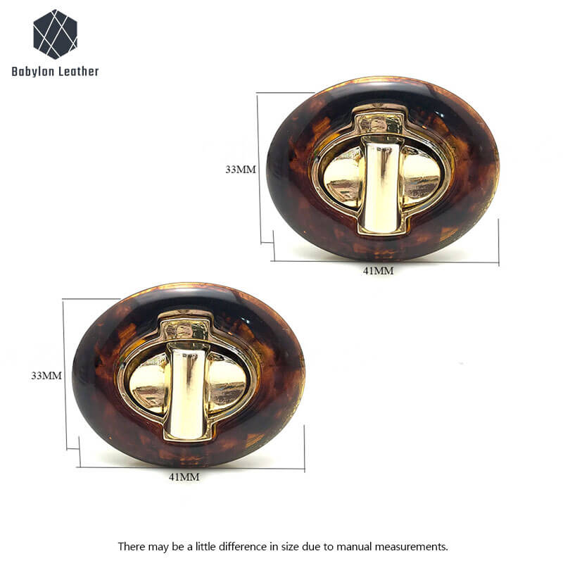 Oval Resin Creative Bag Closure Clasp Twist Lock - Babylon LeatherBabylon LeatherTL-152-2 PACK