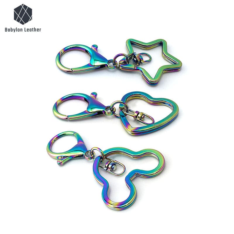Rainbow Lobster Snap Hook Shaped Key Buckle（2 PACK）