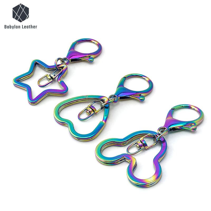 Rainbow Lobster Snap Hook Shaped Key Buckle（2 PACK）