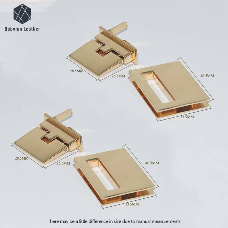 Rectangle Creative Fashion Bag Turn Flip Lock - Babylon LeatherBabylon LeatherTFL - 011 - 2 PACK