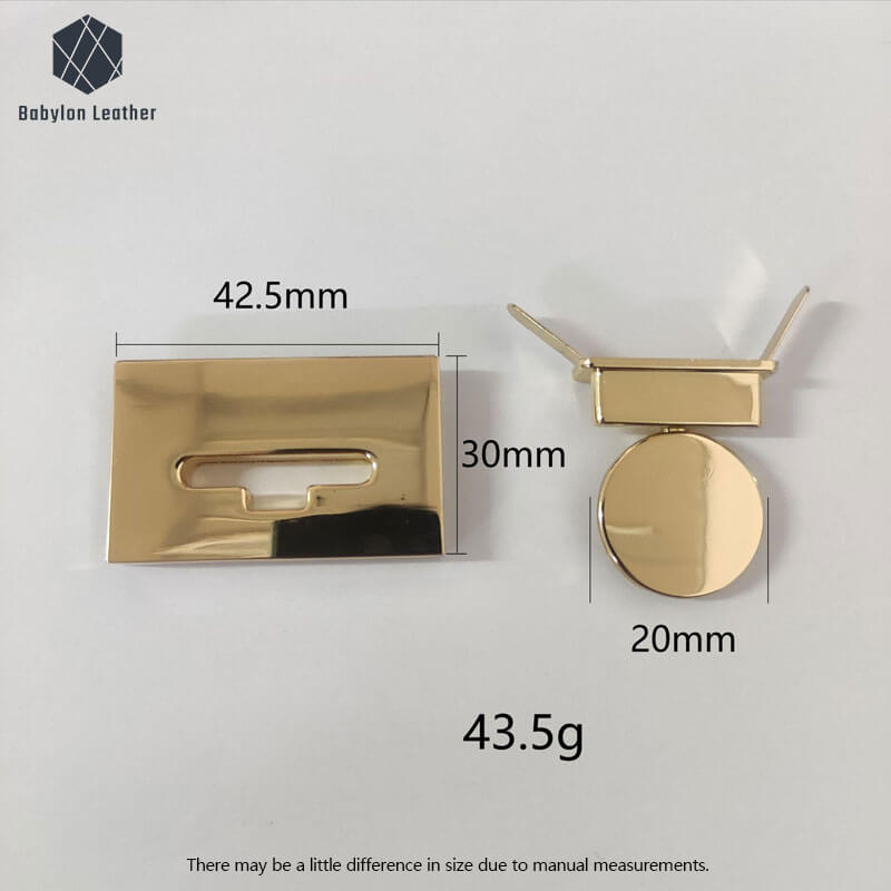 Rectangle Fashion Bag Closure Clasp Turn Flip Lock - Babylon LeatherBabylon LeatherTFL-006-1 PACK