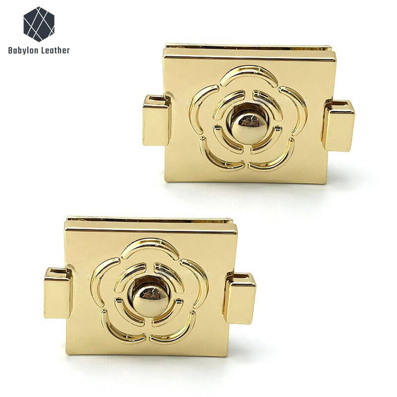 Rectangle Flower Creative Press Thumb Lock - Babylon LeatherBabylon LeatherSPTL - 055 - 1 PACK