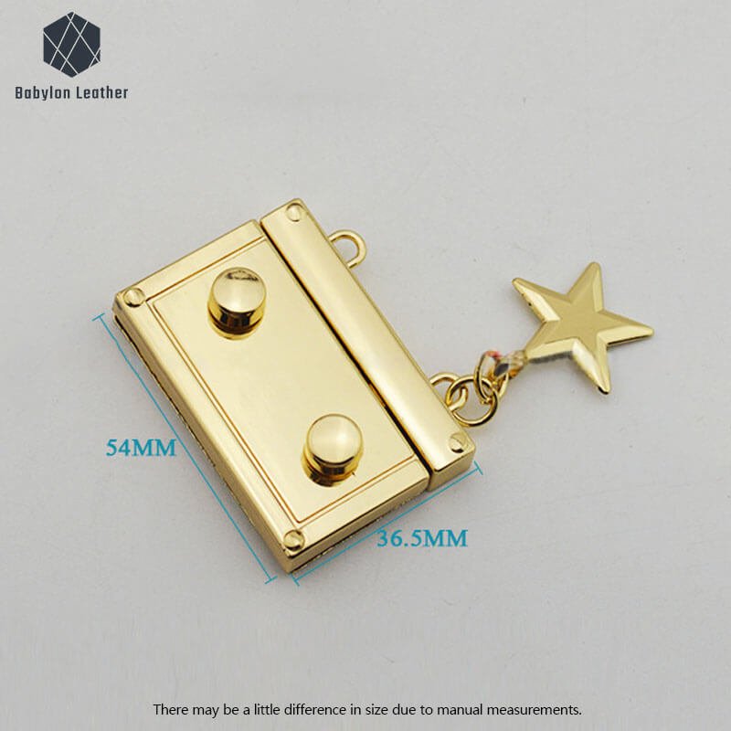 Rectangle Star Pendant Creative Press Thumb Lock（1 PACK） - Babylon LeatherBabylon LeatherSPTL - 038