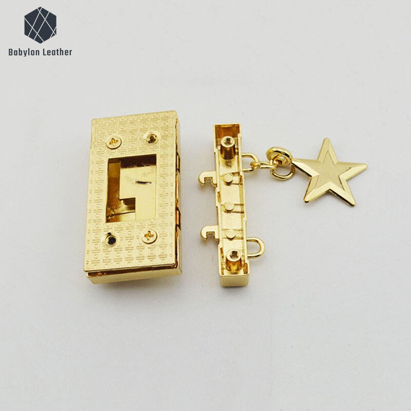 Rectangle Star Pendant Creative Press Thumb Lock（1 PACK） - Babylon LeatherBabylon LeatherSPTL - 038