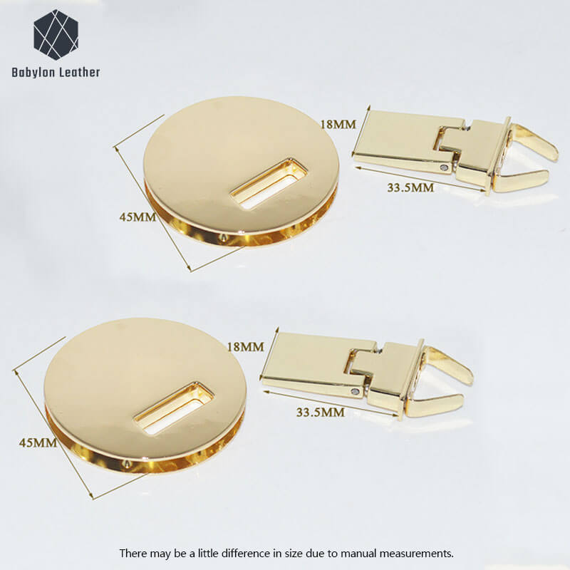 Round Fashion Closure Buckle Bag Turn Flip Lock - Babylon LeatherBabylon LeatherTFL - 017 - 2 PACK