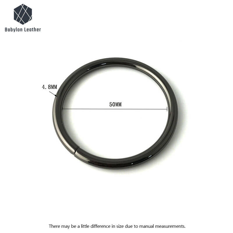 Round Lron Wire Ring Metal Handle 50mm-2"（2 PACK） - Babylon LeatherBabylon LeatherMH-027