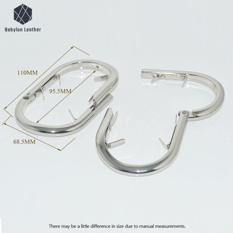 Safety Pin Shape Creative Metal Handle 110*68.5mm-4 3/10"*2 7/10"（1 PACK） - Babylon LeatherBabylon LeatherMH-016