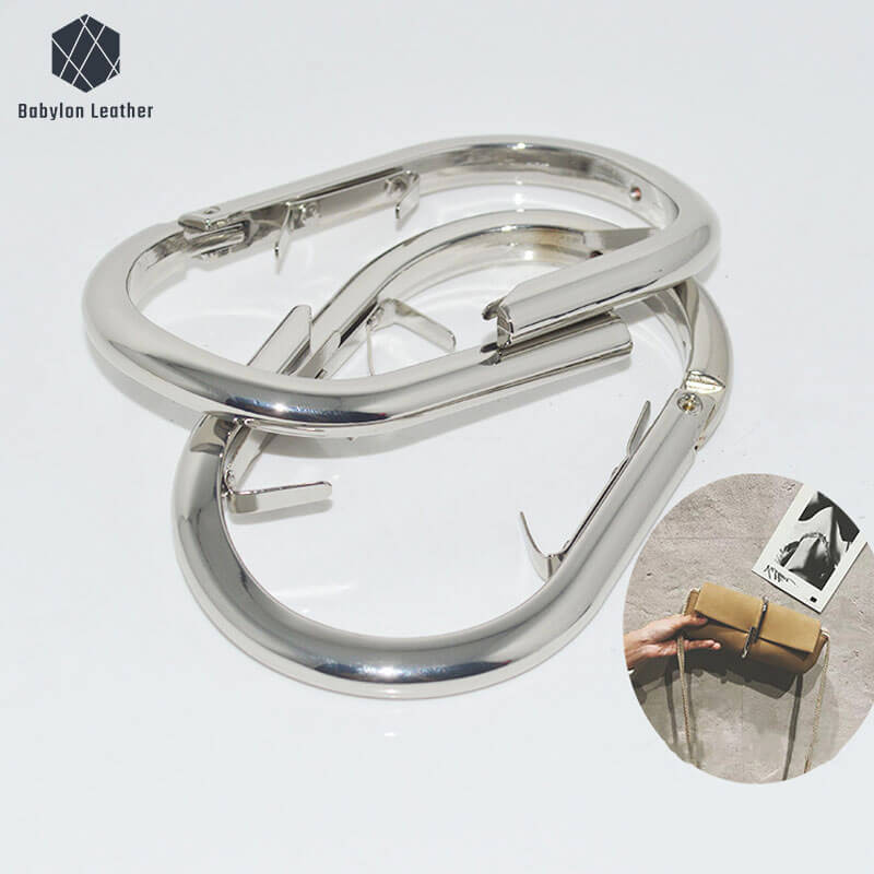 Safety Pin Shape Creative Metal Handle 110*68.5mm-4 3/10"*2 7/10"（1 PACK） - Babylon LeatherBabylon LeatherMH-016