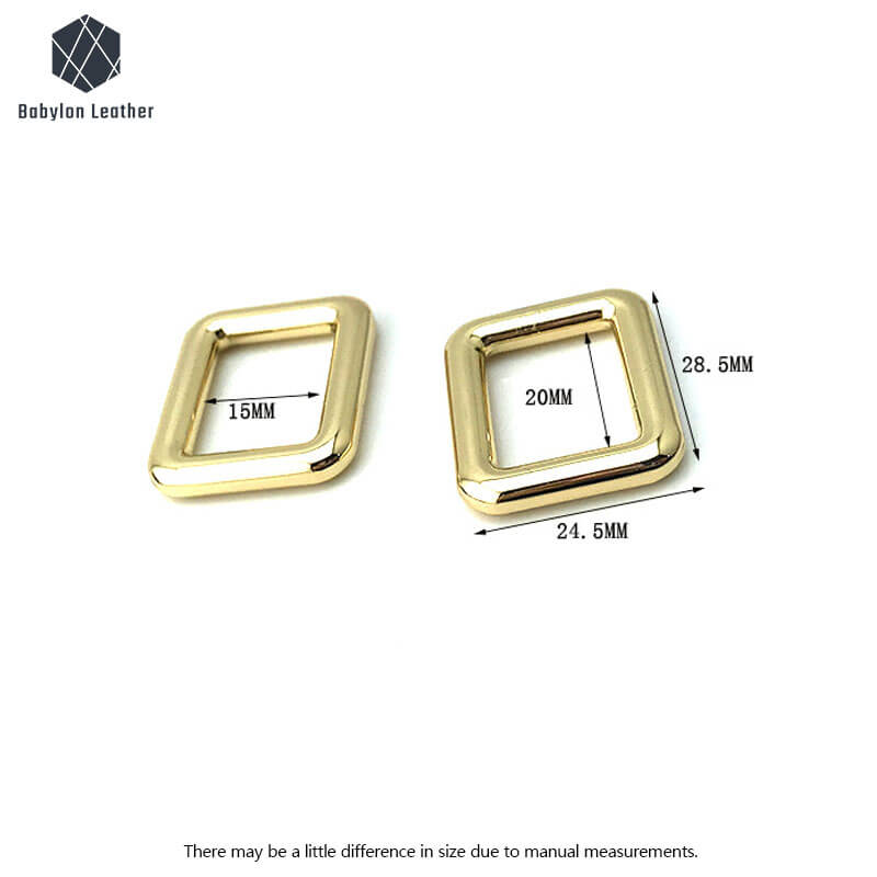 Square Creative Bag Shoulder Strap Connector Strap Ring（2 PACK） - Babylon LeatherBabylon LeatherCSR - 018 - Gold