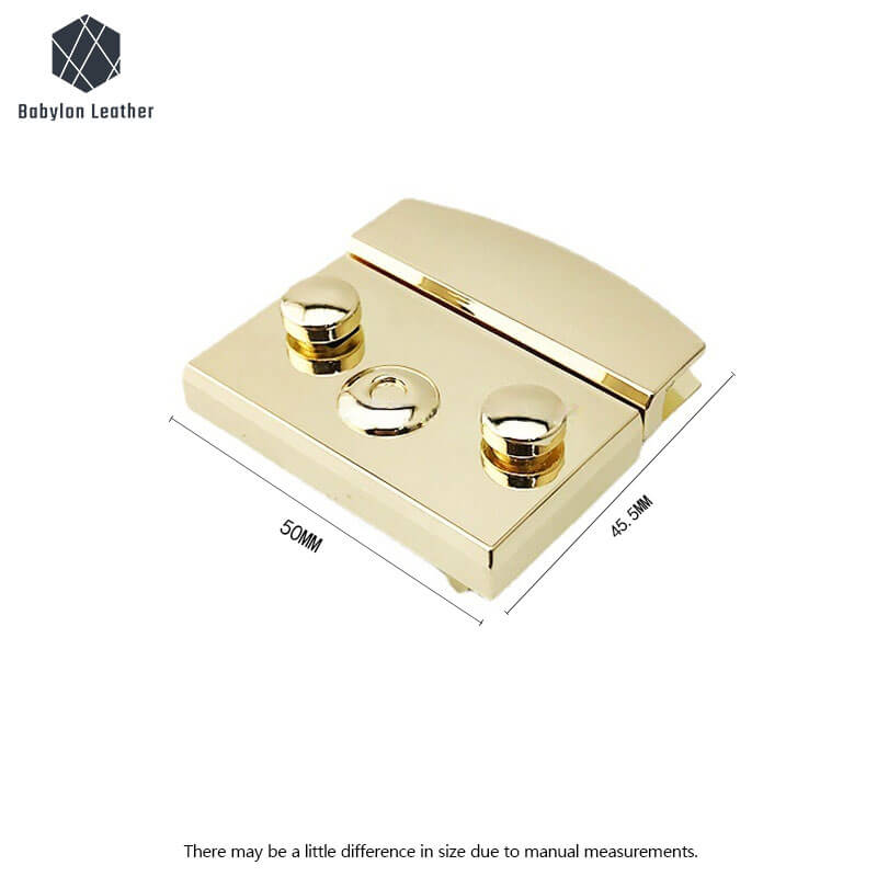 Square Creative Snap Lock Press Thumb Lock（1 PACK） - Babylon LeatherBabylon LeatherSPTL - 029 - Gold