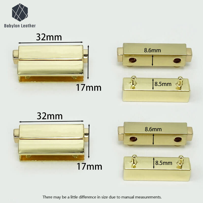 Square Insert Lock Creative Bag Press Thumb Lock - Babylon LeatherBabylon LeatherSPTL-024-2 PACK