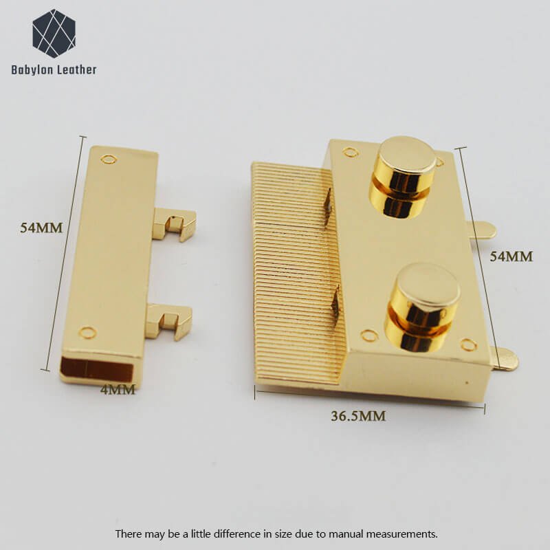 Square Insert Lock Fashion Press Thumb Lock（1 PACK） - Babylon LeatherBabylon LeatherSPTL-023-1 PACK