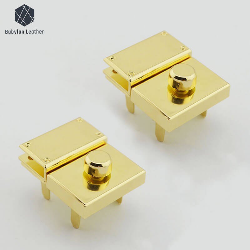Square Interlayer Style Fashion Bag Press Thumb Lock - Babylon LeatherBabylon LeatherSPTL - 035 - 1 PACK