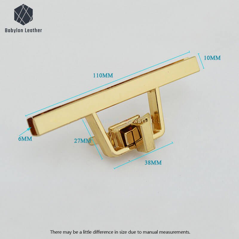 Trapezoid Decorative Buckle Twist Lock - Babylon LeatherBabylon LeatherTL-048