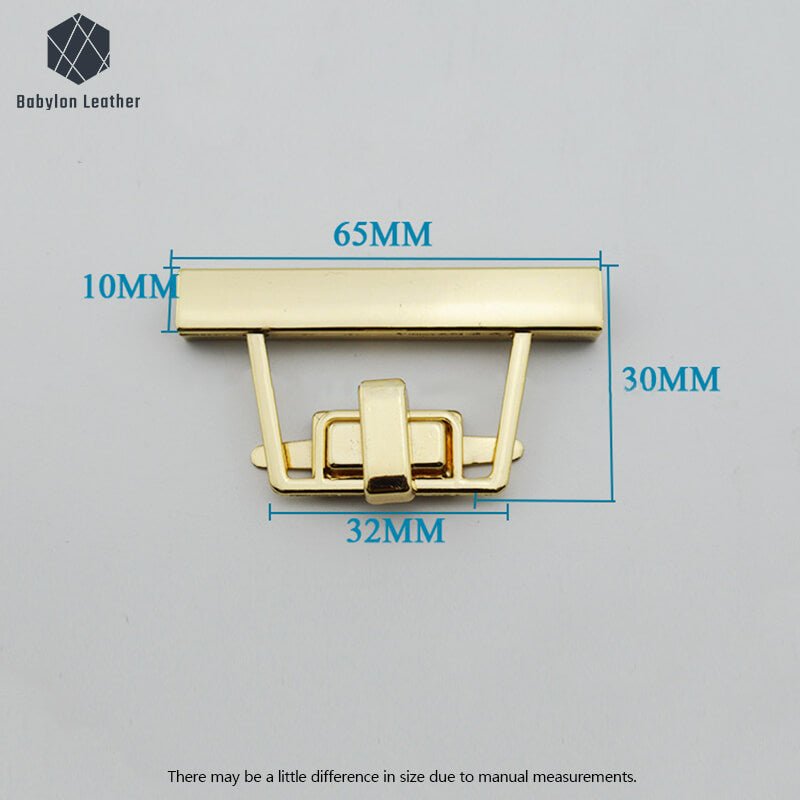 Trapezoid Decorative Buckle Twist Lock - Babylon LeatherBabylon LeatherTL-048