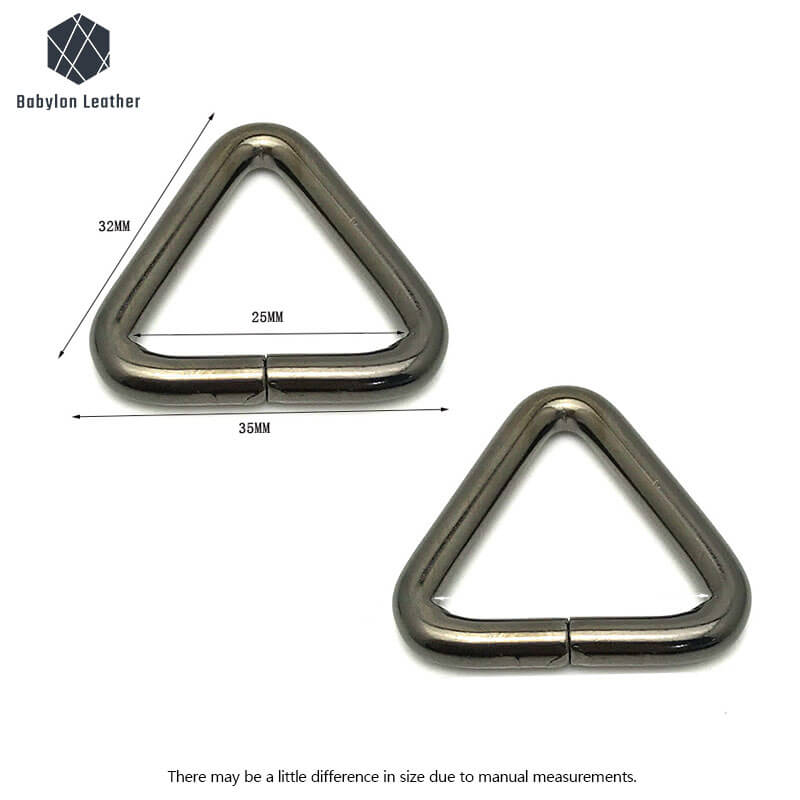 Triangular Lron Wire Creative Bag Connector Strap Ring（2 PACK） - Babylon LeatherBabylon LeatherCSR - 017 - Black