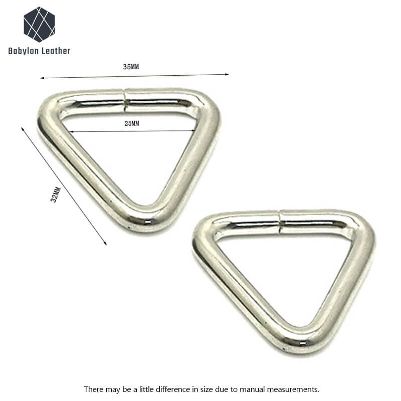 Triangular Lron Wire Creative Bag Connector Strap Ring（2 PACK） - Babylon LeatherBabylon LeatherCSR - 017 - Silver