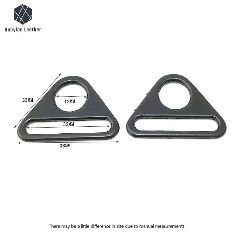 Triangular Shoulder Strap Adjuster Buckle Connector Strap Buckle（2 PACK） - Babylon LeatherBabylon LeatherCSB - 127 - M