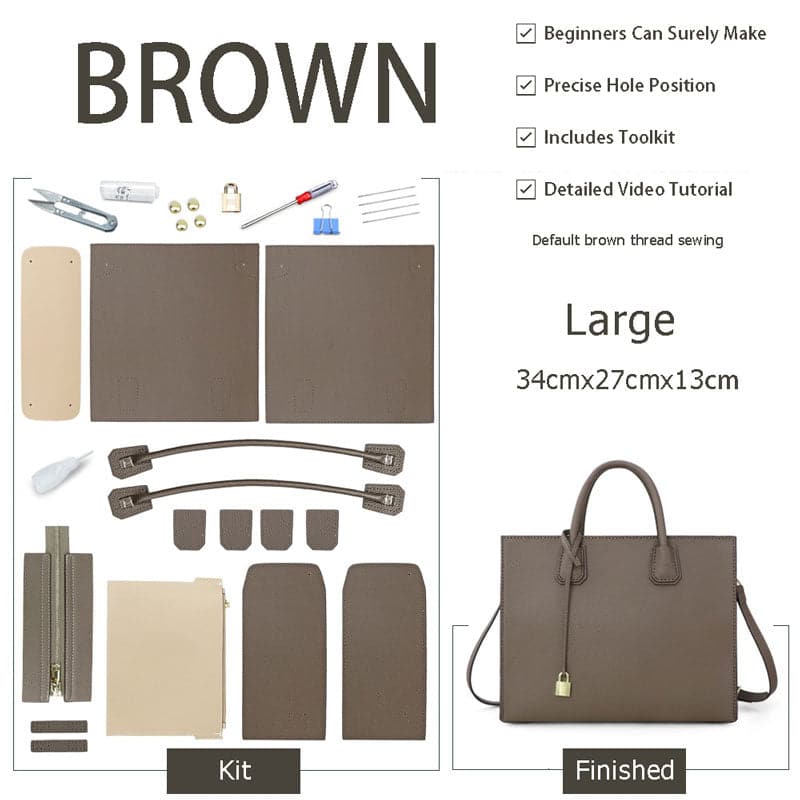 BABYLON™ Square Tote Bag Leather Kits For Beginners