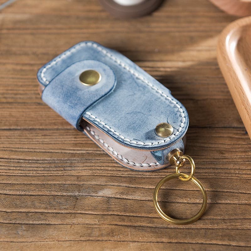 BABYLON™ Car Key Case Leather DIY Kit Smart - Babylon LeatherBabylon LeatherLZ30-Blue-Fog Wax Leather