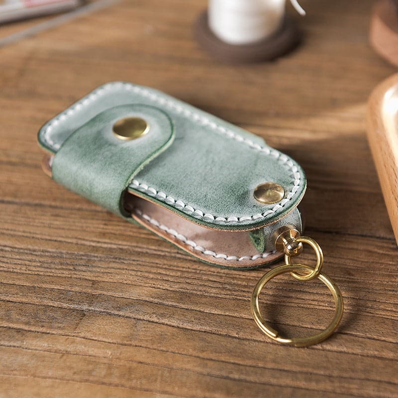 BABYLON™ Car Key Case Leather DIY Kit Smart - Babylon LeatherBabylon LeatherLZ30-Green-Fog Wax Leather