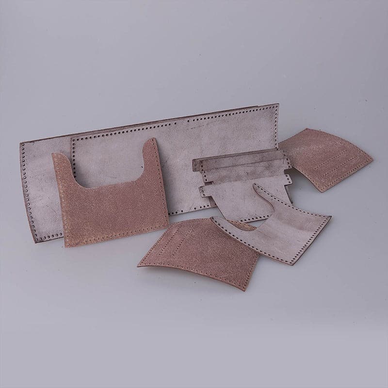 BABYLON™ DIY Mens wallet Full Grain Leather Kit - Babylon LeatherBabylon LeatherLZ07-Coffee - Fog Wax Leather