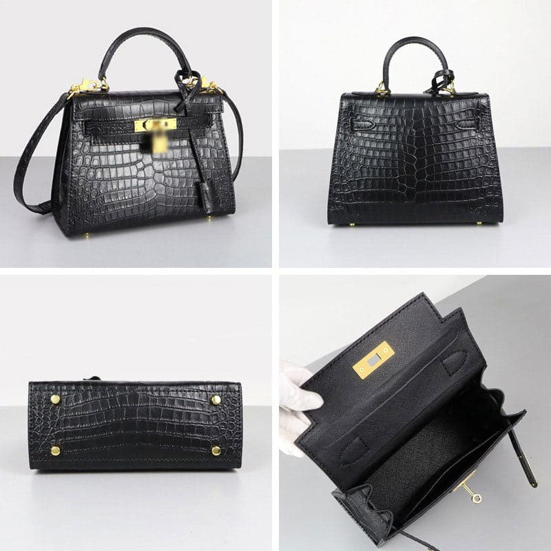 Kelly Bag Crocodile Pattern Leather DIY Kit – Babylon Leather