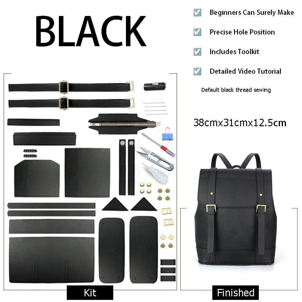 BABYLON™ Leather DIY Kit Mens Backpack - Babylon LeatherBabylon LeatherSY27-Black