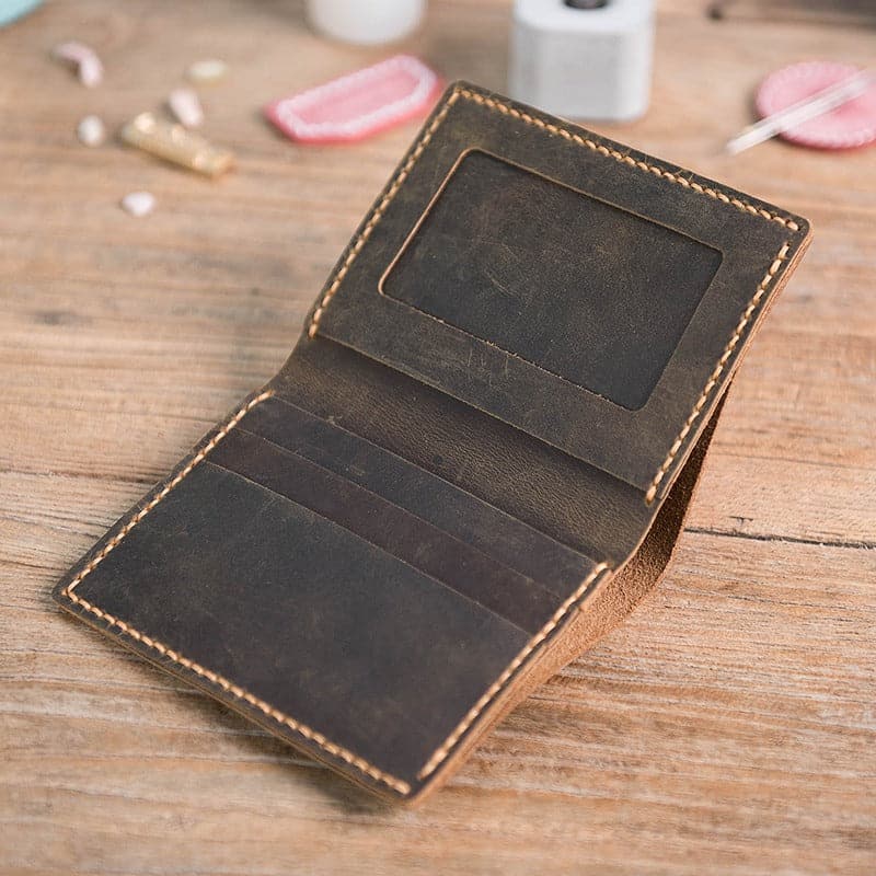 BABYLON™ Mens Wallet kit Leather Gift for Him - Babylon LeatherBabylon LeatherLZ04-Yellow-Crazy Horse