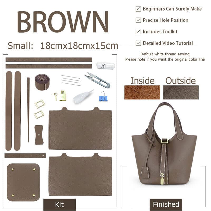 Kelly Bag Genuine Leather Tote DIY Bag Kit – Babylon Leather