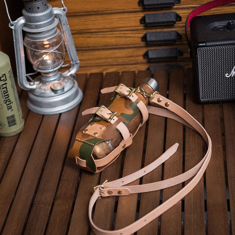 Leather Water Bottle Holster, Water bottle holder