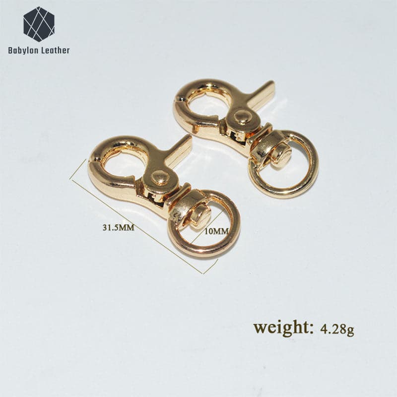 Bag Accessories Swivel Lobster Snap Hook Keychain 10mm/0.39"（2 PACK） - Babylon LeatherBabylon LeatherKC-001