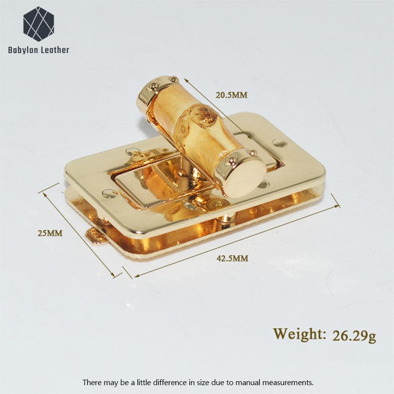 Bamboo Purse lock Decorative Lock Square Twist Lock - Babylon LeatherBabylon LeatherTL-001