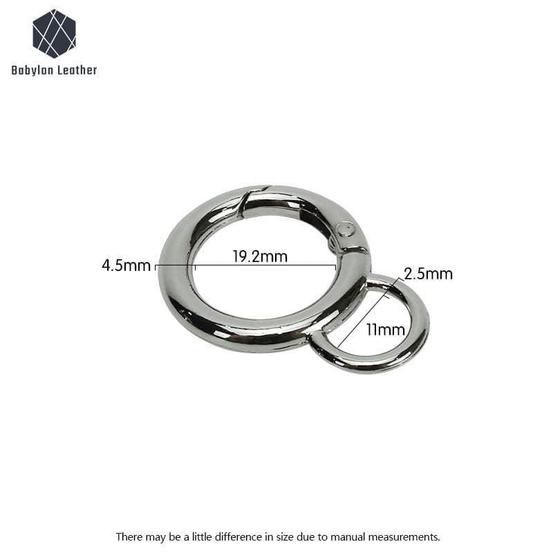 Circular Gourd-Shaped Spring Gate O Ring 19.2mm/0.8"（2 PACK） - Babylon LeatherBabylon LeatherSGOR-001