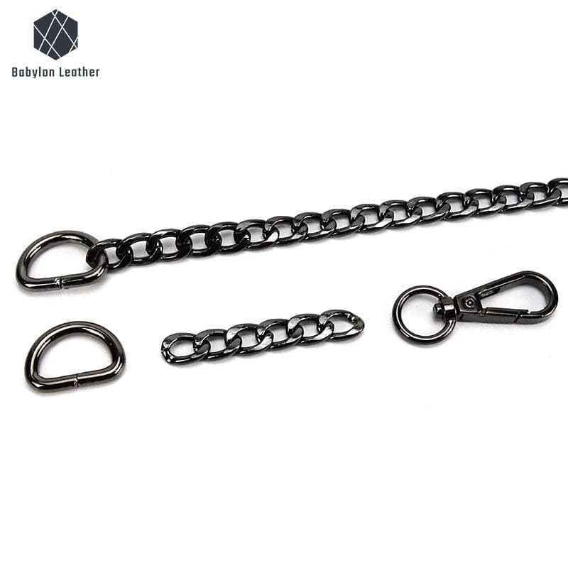Metallic Black D Clasp Chain Buckle（1 PACK） - Babylon LeatherBabylon LeatherCB-001