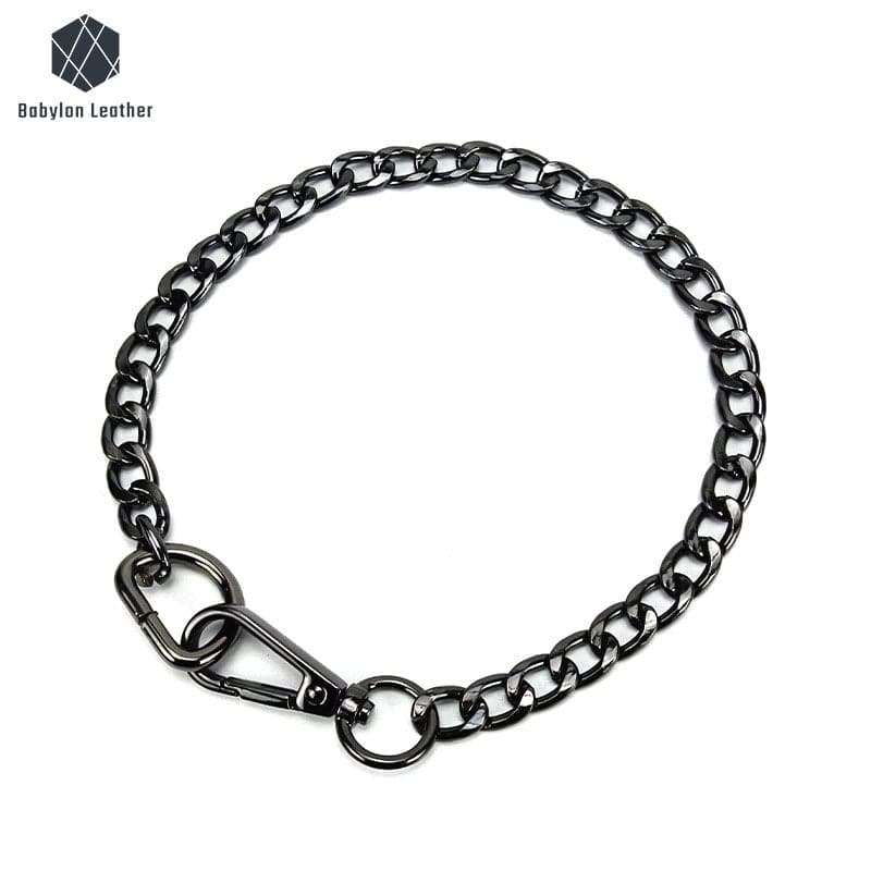 Metallic Black D Clasp Chain Buckle（1 PACK） - Babylon LeatherBabylon LeatherCB-001
