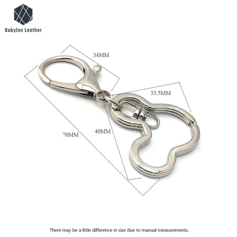 Mickey Head Lobster Snap Hook Keychain 40mm/1.6"（2 PACK） - Babylon LeatherBabylon LeatherSKC-006