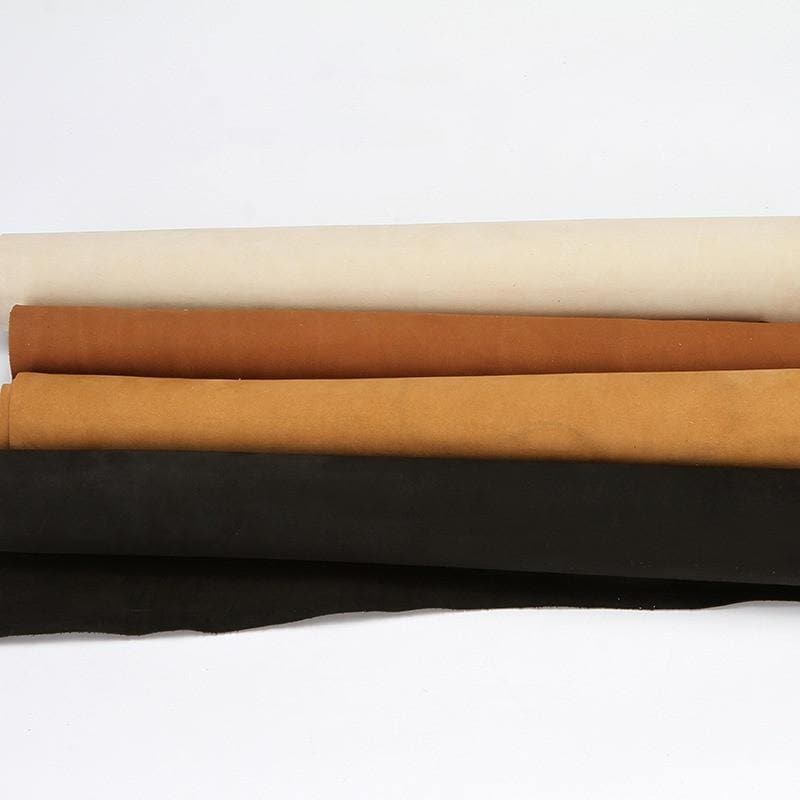 Nubuck leather Piece Matte Genuine Cowhide Leather Top Grade 4 - 5 oz. Square Pre Cut ™ - Babylon Leatherleatherjiaoxu