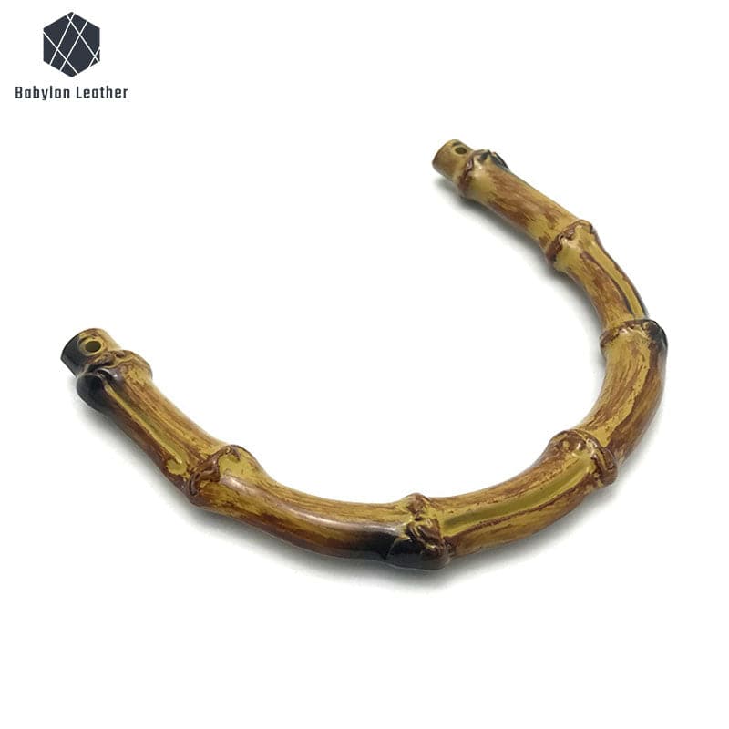 Plastic Imitation Bamboo Half Round Handle 128*100mm/5"*3.9"（1 PACK） - Babylon LeatherBabylon LeatherPH-005
