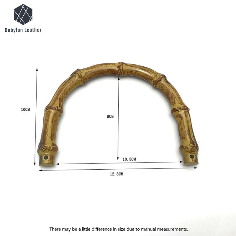 Plastic Imitation Bamboo Half Round Handle 128*100mm/5"*3.9"（1 PACK） - Babylon LeatherBabylon LeatherPH-005
