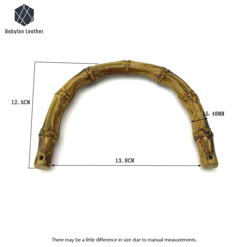 Plastic Imitation Bamboo Half Round Handle 138*125mm/5.4"*4.9"（1 PACK） - Babylon LeatherBabylon LeatherPH-006