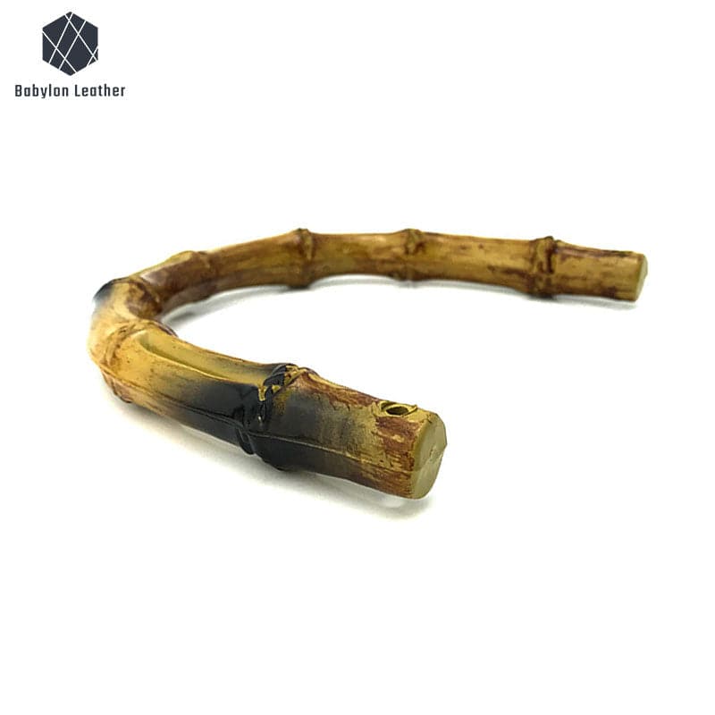 Plastic Imitation Bamboo Half Round Handle 138*125mm/5.4"*4.9"（1 PACK） - Babylon LeatherBabylon LeatherPH-006