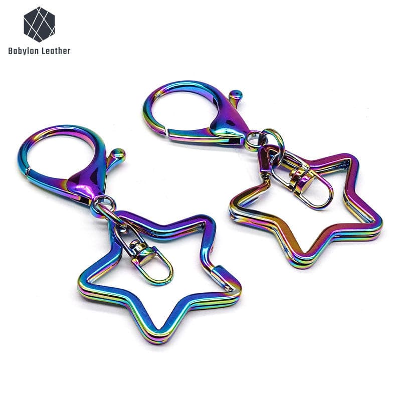 Rainbow Star Heart Lobster Snap Hook Keychain（2 PACK） - Babylon LeatherBabylon LeatherSKC-004