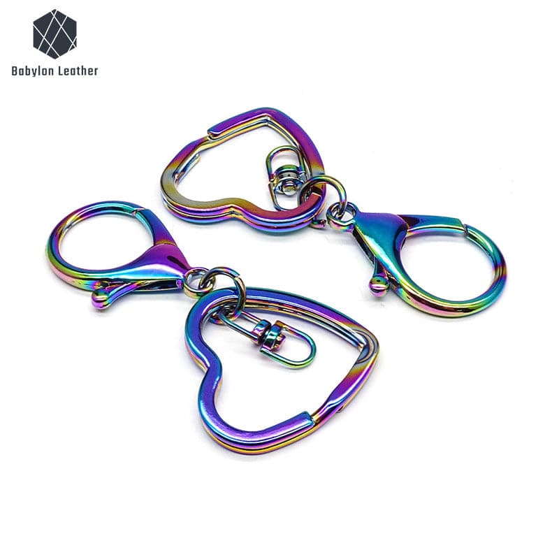Rainbow Star Heart Lobster Snap Hook Keychain（2 PACK） - Babylon LeatherBabylon LeatherSKC-004