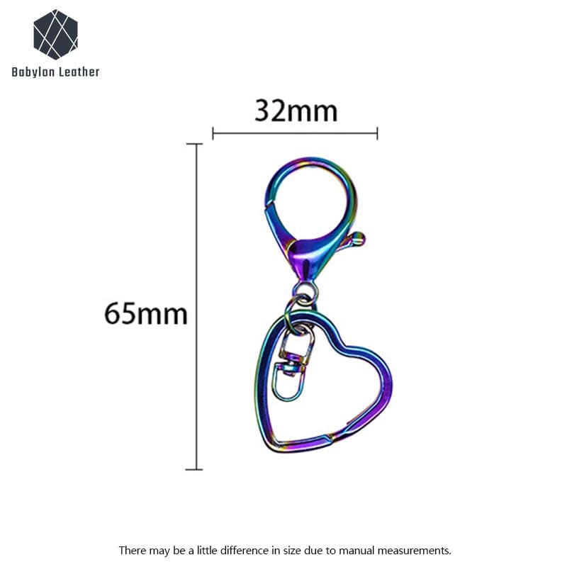 Rainbow Star Heart Lobster Snap Hook Keychain（2 PACK） - Babylon LeatherBabylon LeatherSKC-004