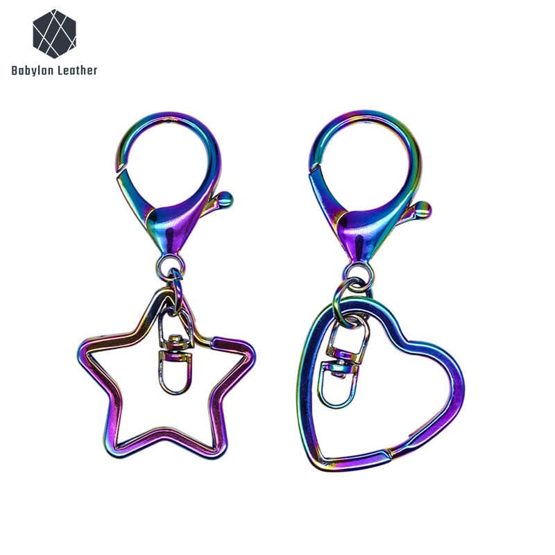 Rainbow Star Heart Lobster Snap Hook Keychain（2 PACK） - Babylon LeatherBabylon LeatherSKC-004