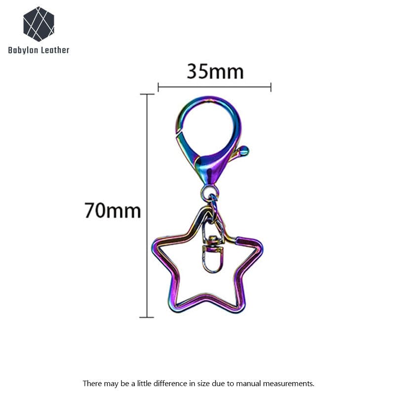 Rainbow Star Heart Lobster Snap Hook Keychain（2 PACK） - Babylon LeatherBabylon LeatherSKC-004