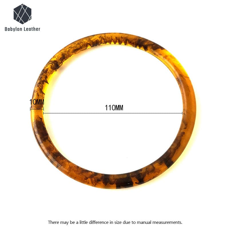 Resin Round Handle 110mm/4.3"（2 PACK） - Babylon LeatherBabylon LeatherPH-009
