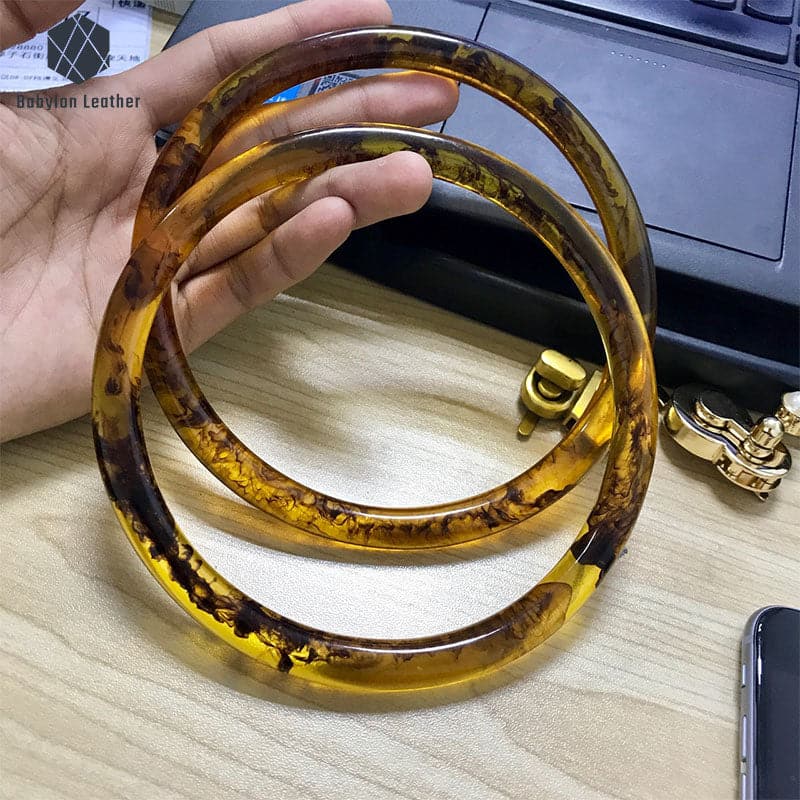 Resin Round Handle 110mm/4.3"（2 PACK） - Babylon LeatherBabylon LeatherPH-009